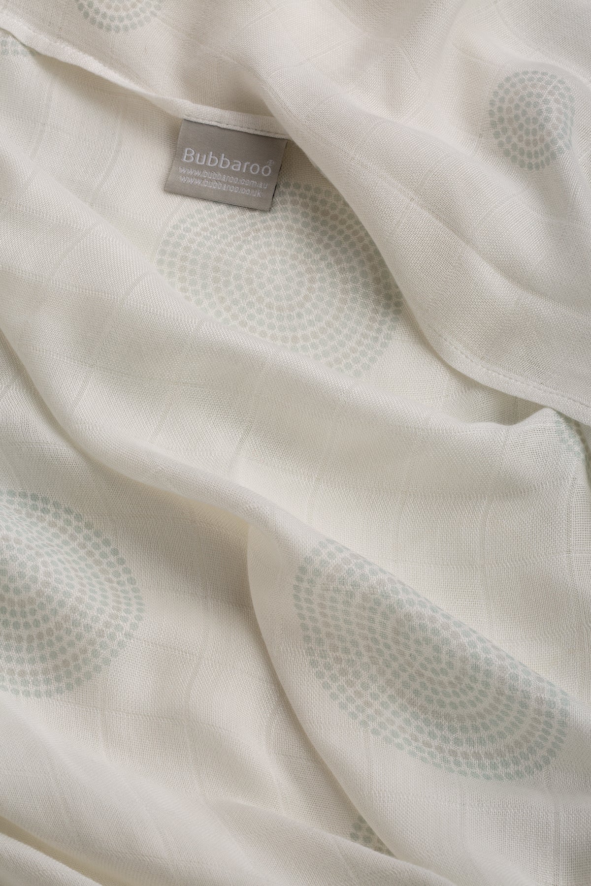 Bamboo Muslin Wrap Singles Teal Dot