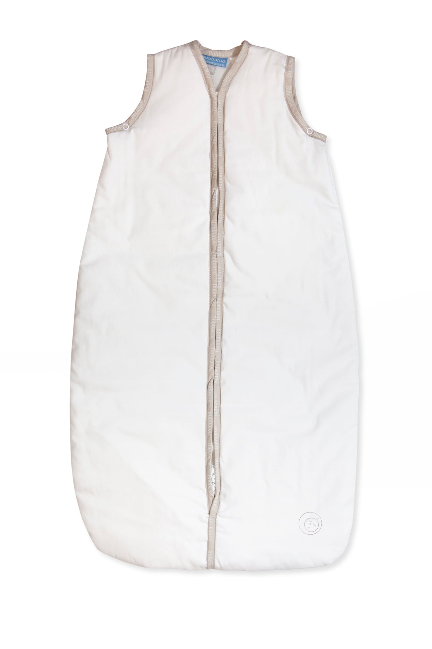 Bubbaroo Joey Swag Sleeping Bag Colour 1.0 TOG White with Stone Binding